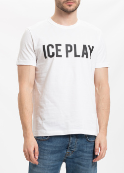 Біла футболка Iceberg Ice Play з великим логотипом, фото